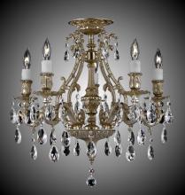 American Brass & Crystal FM9630-A-01G-PI - Five Light Flush Mount